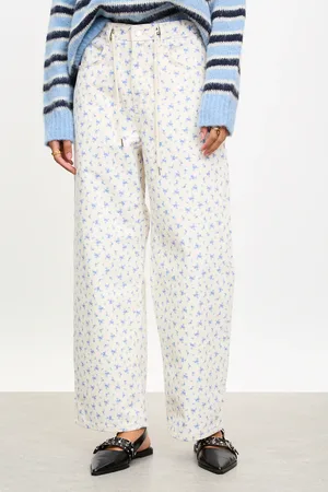 Glassworks London Ivory And Ditsy Floral Print Jeans