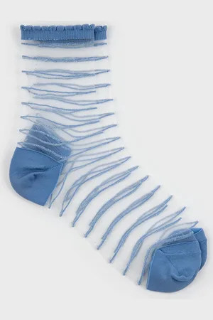 Glassworks London Sheer Horizontal Stripe Socks