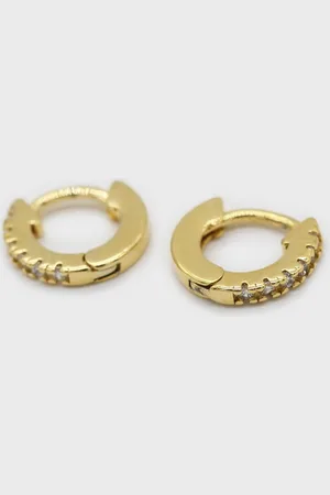 Glassworks London Simple Pave Huggie Earrings - 5.5mm