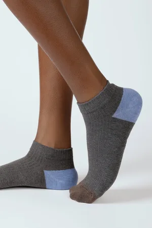 Glassworks London Charcoal Tricolor Ankle Socks