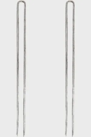 Glassworks London Multi Strand Long Drop Earrings