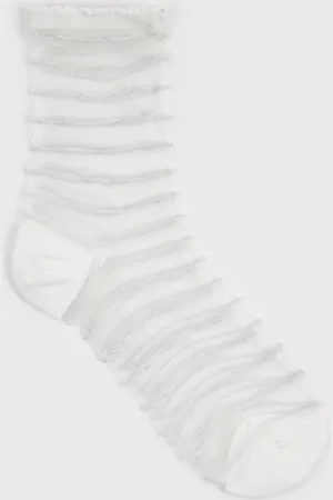 Glassworks London Sheer Horizontal Stripe Socks