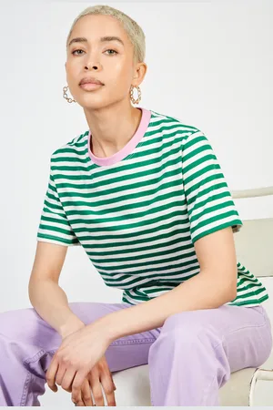 Glassworks London Striped Pink Collar Tee