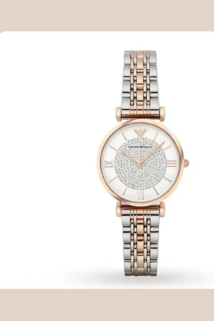 Emporio Armani T-Bar Two Tone Ladies Watch