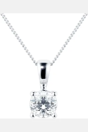 GOLDSMITHS 18ct White Gold 0.65cttw Solitaire Brightest Diamond Pendant
