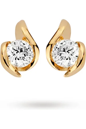 GOLDSMITHS 9 Carat Gold 0.25ct Wrapped In Love Diamond Earrings