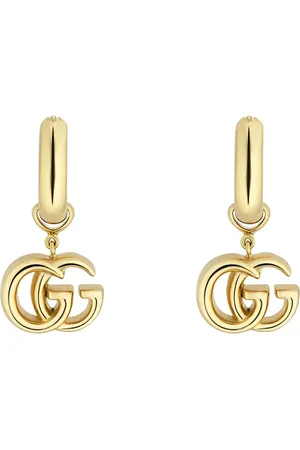 Gucci 18ct Yellow Gold GG Running Drop Earrings