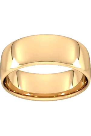 8mm Slight Court Standard Wedding Ring In 9 Carat Yellow Gold - Ring Size P