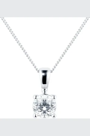 GOLDSMITHS 18ct White Gold 0.40cttw Brightest Diamond Solitaire Pendant