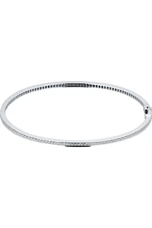 Mappin & Webb Violetta 18ct White Gold 1.01cttw Diamond Full Pave Bangle