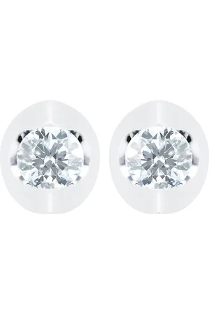 GOLDSMITHS 9ct White Gold 0.25ct Canadian Diamond Tension Set Earrings