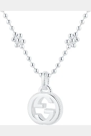 Gucci Interlocking Sterling Silver Necklace