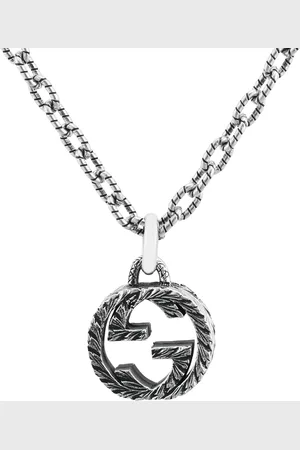 Gucci Interlocking Sterling Silver 45cm Pendant