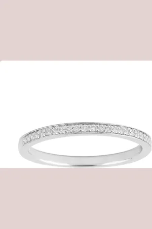 GOLDSMITHS Brilliant Cut 0.13 Carat Total Weight Ladies Wedding Ring In Platinum - Ring Size M
