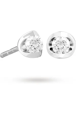 GOLDSMITHS 18ct Gold 0.50ct Tension Set Canadian Diamond Earrings