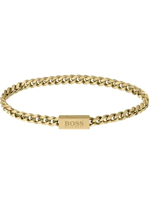 HUGO BOSS Gents Yellow Gold Coloured Chain Bracelet