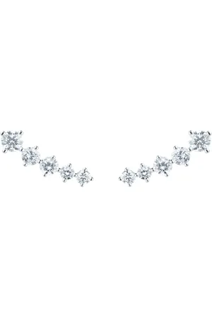 GOLDSMITHS 18ct White Gold 1.00ct Diamond Climber Stud Earrings