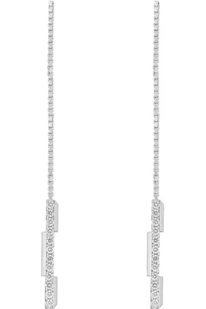 Gucci 18ct White Gold Link to Love Long Pendant 0.28cttw Diamond Earrings
