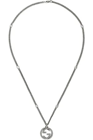 Gucci Interlocking Sterling Silver 50cm Pendant