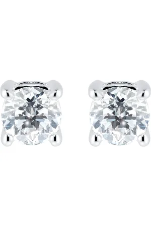 GOLDSMITHS 18ct White Gold 0.50ct Brightest Diamond 4 Claw Stud Earrings