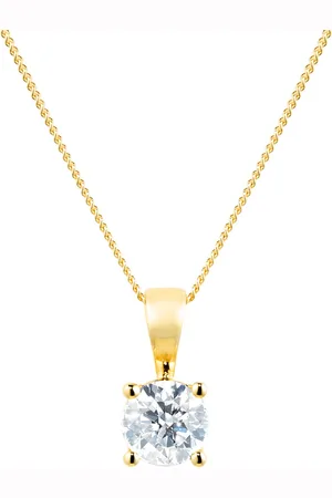 GOLDSMITHS 18ct Yellow Gold 0.40ct Brightest Diamond 4 Claw Pendant