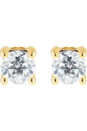 GOLDSMITHS 18ct Yellow Gold 0.50ct Brightest Diamond 4 Claw Stud Earrings