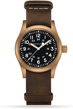 Hamilton Khaki Field Mechanical Bronze 38mm Mens Watch Black
