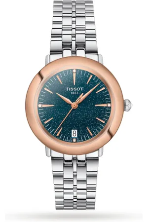 Tissot T-Gold Glendora 18K Gold 33mm Ladies Watch Blue