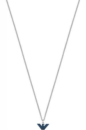 Emporio Armani Mens Black and Stainless Steel Pendant
