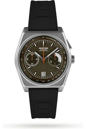Bamford Titanium B347 Brown/Orange Flame Mens Watch