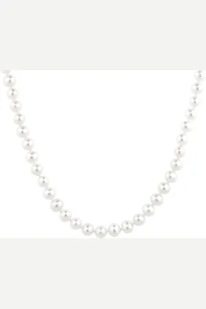 GOLDSMITHS 18ct Yellow Gold 6mm-6.5mm Pearl Necklace