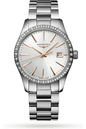 Longines Conquest Classic 34mm Ladies Watch Silver