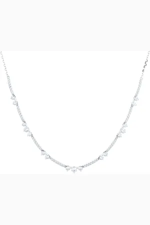 GOLDSMITHS 18ct White Gold Linear Line Necklace