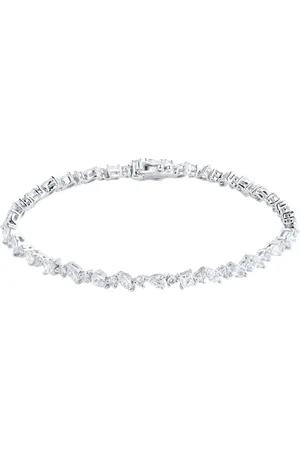 Mappin & Webb Riveret 18ct White Gold 3.30cttw Mixed Cut Diamond Bracelet