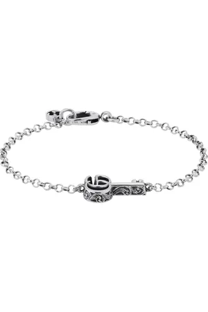 Gucci Sterling Silver GG Marmont Key Bracelet - 18cm