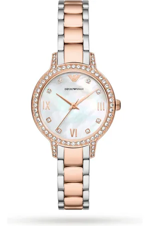 Emporio Armani Ladies Cleo Mother of Pearl Steel Watch 32mm