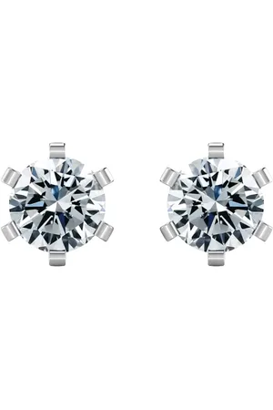 By Request 18ct White Gold 0.80cttw Solitaire Diamond Stud Earrings
