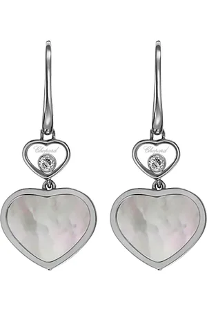 Chopard Happy Hearts 18ct White Gold Mother of Pearl Diamond Earrings