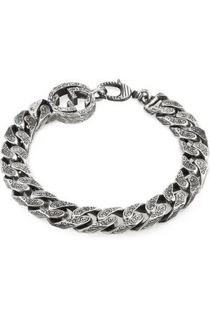 Gucci Interlocking Sterling Silver Bracelet - 20cm