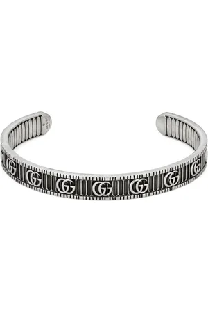 Gucci Sterling Silver GG Marmont Cuff Bracelet - 18cm
