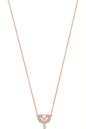 Emporio Armani Ladies Rose Gold Coloured Sterling Silver Necklace