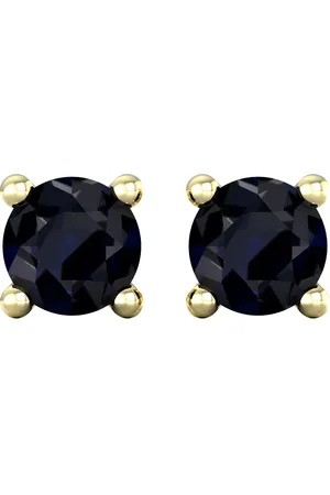 By Request 9ct Yellow Gold 4 Claw Sapphire Stud Earrings