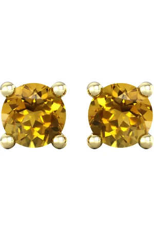 By Request 9ct Yellow Gold 4 Claw Citrine Stud Earrings