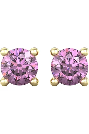 By Request 9ct Yellow Gold 4 Claw Amethyst Stud Earrings