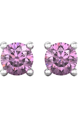 By Request 9ct White Gold 4 Claw Amethyst Stud Earrings