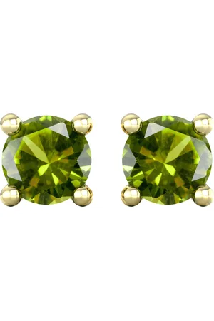 By Request 9ct Yellow Gold 4 Claw Peridot Stud Earrings