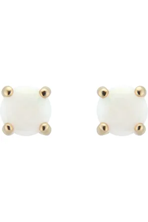 By Request 9ct Yellow Gold 4 Claw Opal Stud Earrings