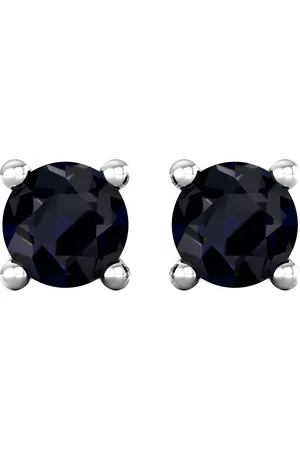 By Request 9ct White Gold 4 Claw Sapphire Stud Earrings