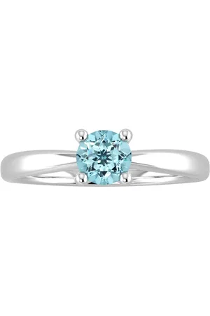 By Request 9ct White Gold 4 Claw Aquamarine Ring