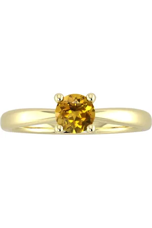 By Request 9ct Yellow Gold 4 Claw Citrine Ring - Ring Size E.5